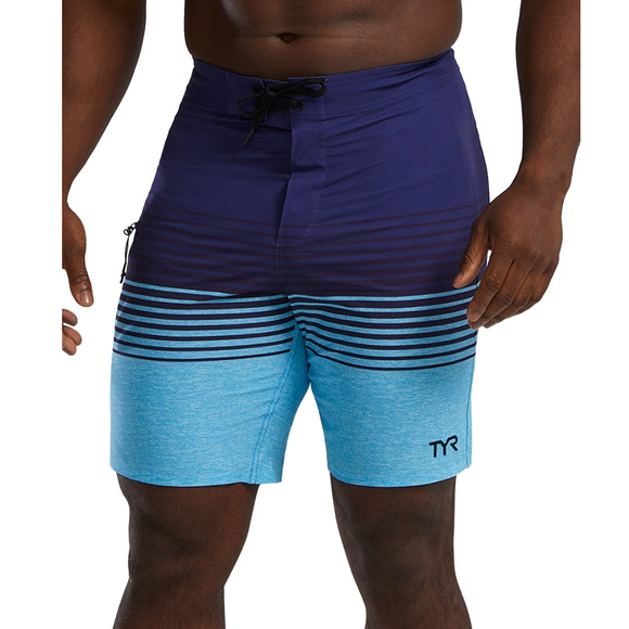 TYR Men Mobius Color Block Performance Board Shorts Blue/Black Size 36X9 - Picture 1 of 1
